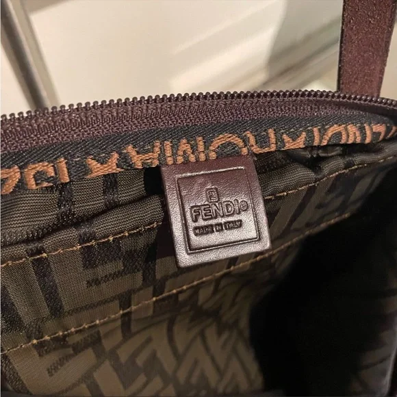 FENDI Large Zucca Canvas Duffle Weekender Tote Bag Black Brown - Picture 10 of 16